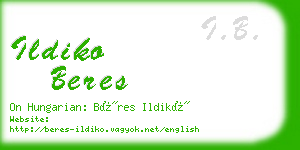 ildiko beres business card